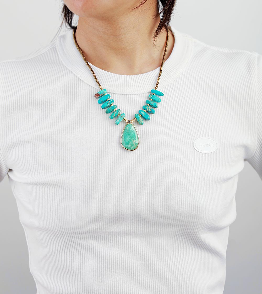 Natural Blue Stone Necklace