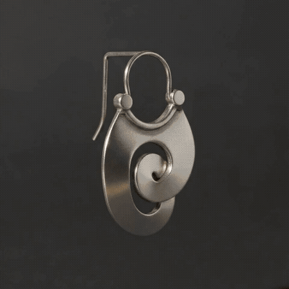 Vintage Silver Spiral Earrings