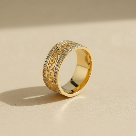 Bright Hollow Gold Ring