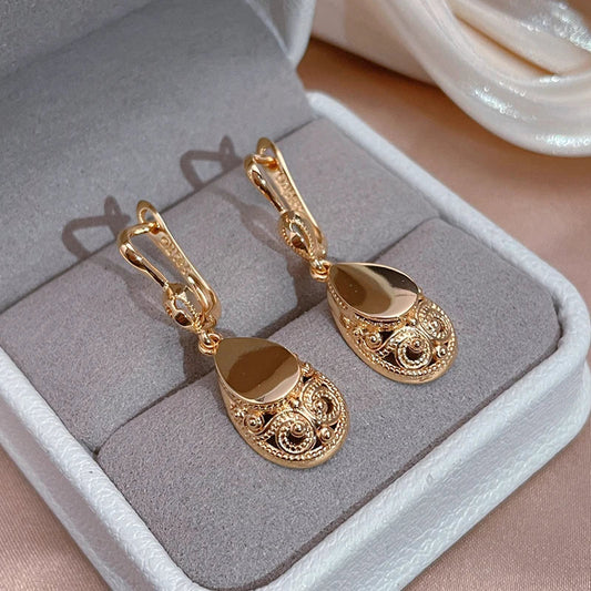 Merle Drop Gold Earrings