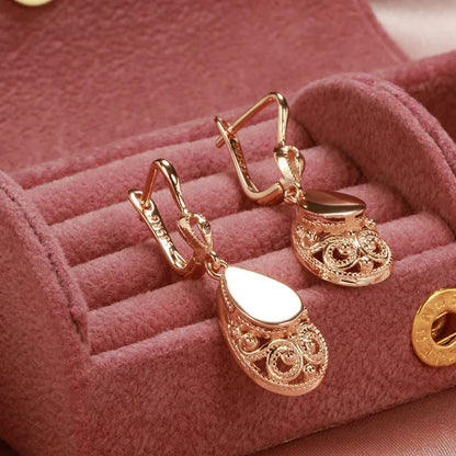 Merle Drop Gold Earrings