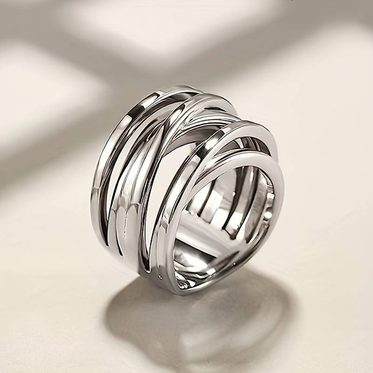 Exclusive Vintage Silver Layered Ring