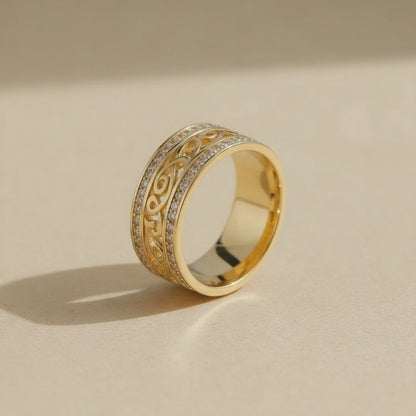 Bright Hollow Gold Ring